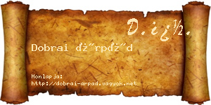 Dobrai Árpád névjegykártya